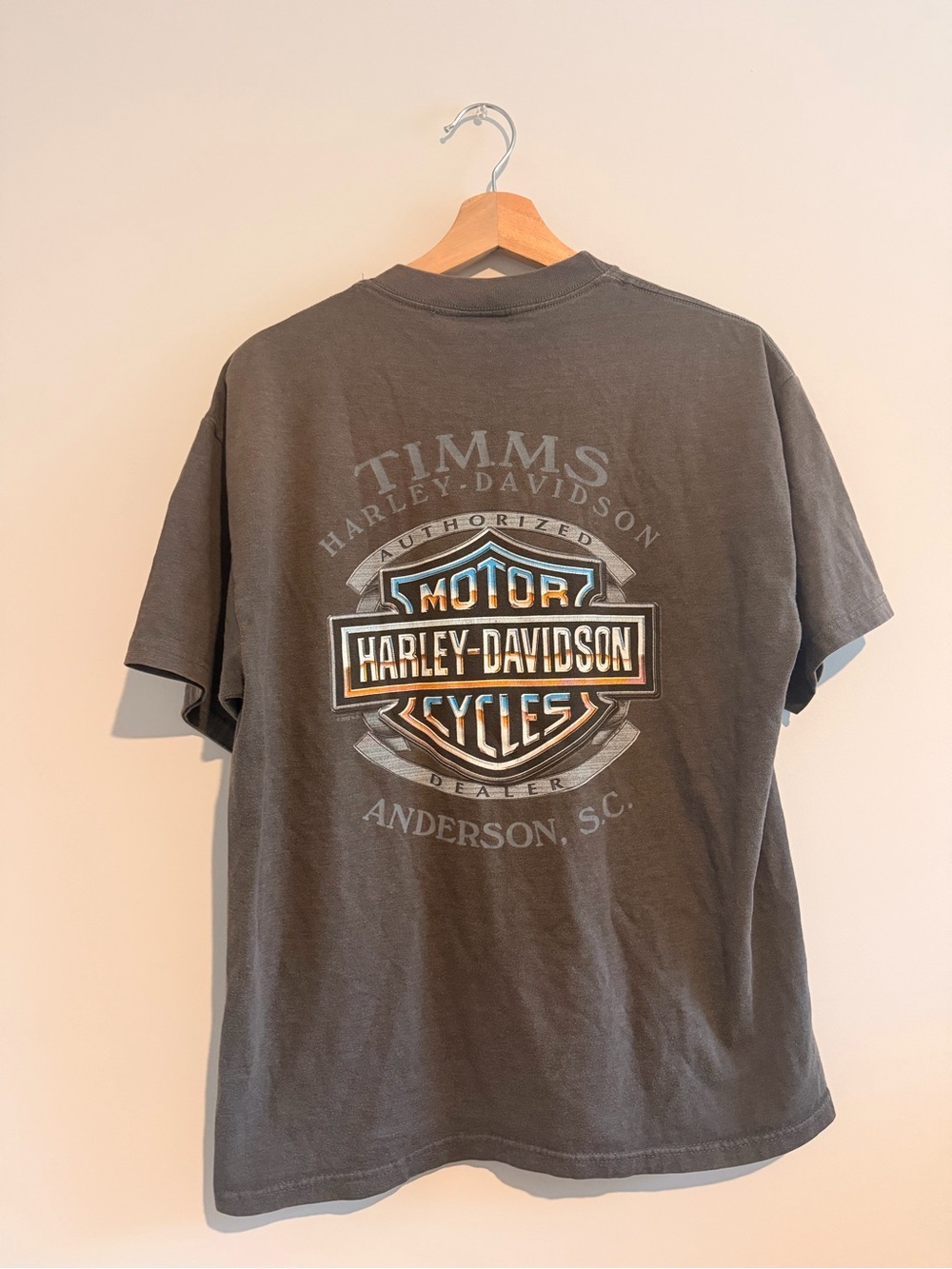 Vintage Harley-Davidson Men's Gray Graphic Logo T-Shirt